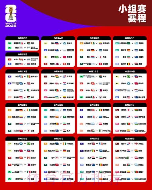 2026世界杯小组赛赛程最新全程直播怎么看